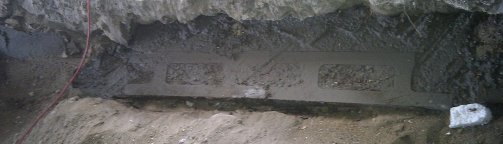 Fundamentet er gravet 70cm ned