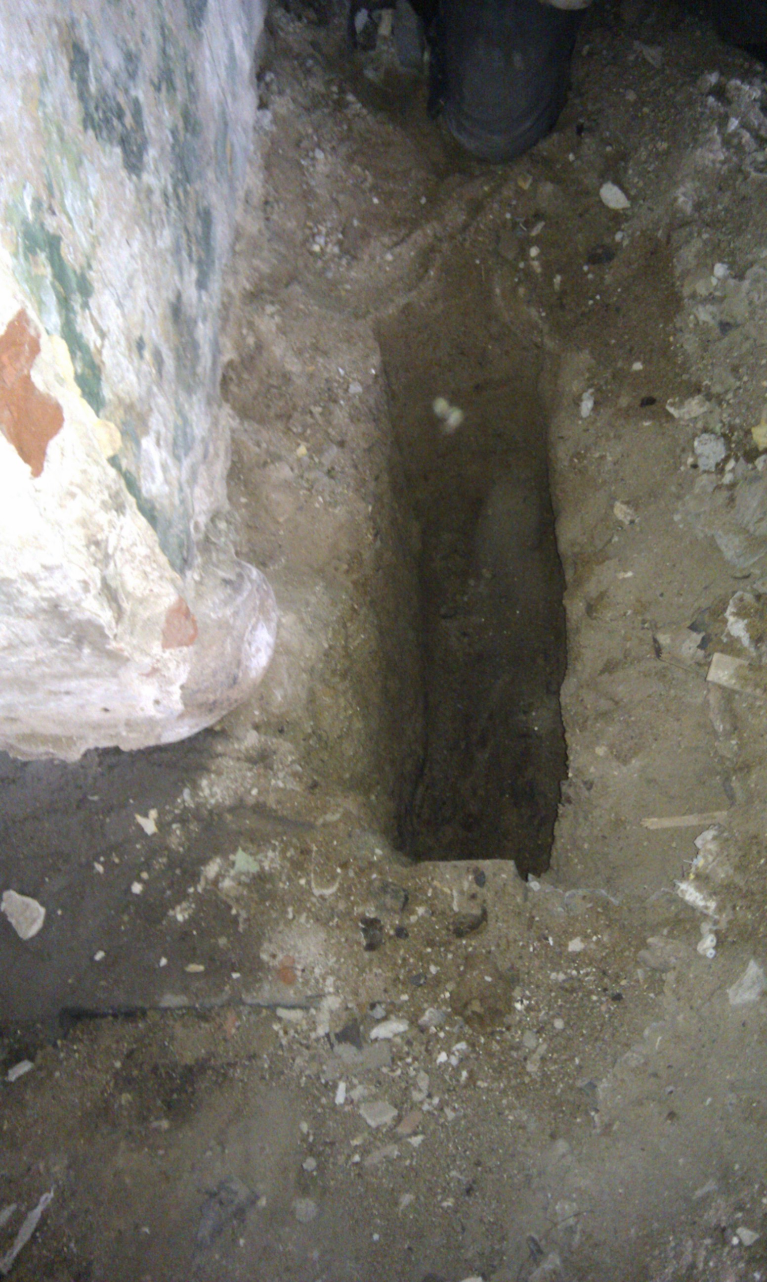 Her er et eksempel på et fundament hul